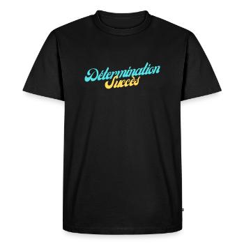 Détermination - Succès - T-shirt Premium bio Homme - noir - Devant - Nico (187cm)