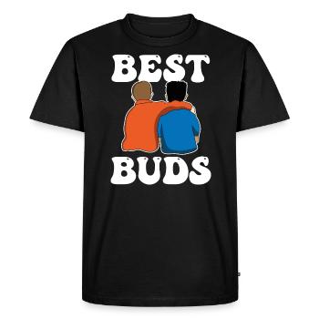 Beste Freunde Best Buds Beste Freundinin - Männer Premium Bio T-Shirt - Schwarz - Vorne - Nico (187cm)