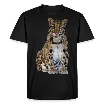 Panthère nébuleuse - T-shirt Premium bio Homme - noir - Devant - Nico (187cm)