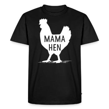 Funny Mother's Day Mama Hen Chicken Gift Mom Farm - Men's Premium Organic T-Shirt - black - Front - Nico (187cm)