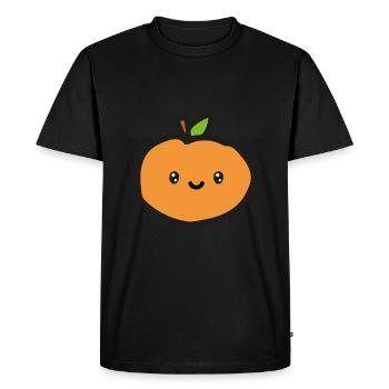 Orange - Men's Premium Organic T-Shirt - black - Front - Nico (187cm)