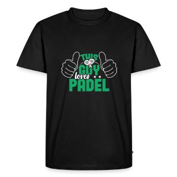 Padel Tennis Paddle Padel Ball Paddling Padel Tennis - Men's Premium Organic T-Shirt - black - Front - Nico (187cm)