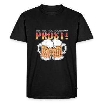Germany Cheers - Men's Premium Organic T-Shirt - black - Front - Nico (187cm)