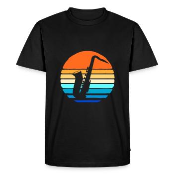 Saxophoniste saxophoniste - T-shirt Premium bio Homme - noir - Devant - Nico (187cm)