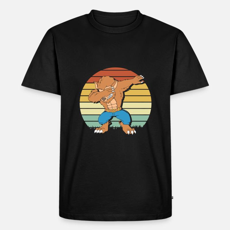 Werwolf - Männer Premium Bio T-Shirt - Schwarz