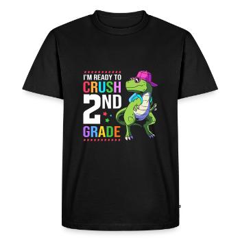 2e année - T-shirt Premium bio Homme - noir - Devant - Nico (187cm)