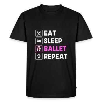 Ballet Ballet Dancer - Men's Premium Organic T-Shirt - black - Front - Nico (187cm)