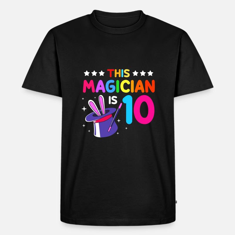 Zauberer Magie Magier - Männer Premium Bio T-Shirt - Schwarz
