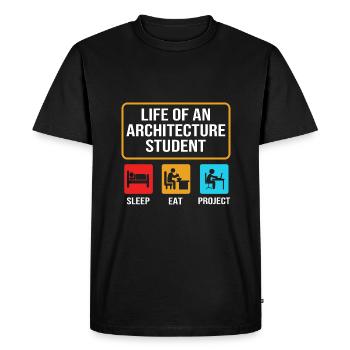 Architect Architecture - Men's Premium Organic T-Shirt - black - Front - Nico (187cm)