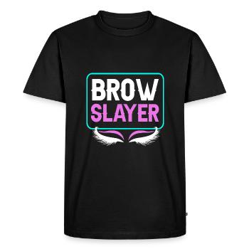 Beautician - Men's Premium Organic T-Shirt - black - Front - Nico (187cm)
