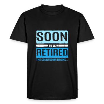 Retraité Retraité Retraité - T-shirt Premium bio Homme - noir - Devant - Nico (187cm)