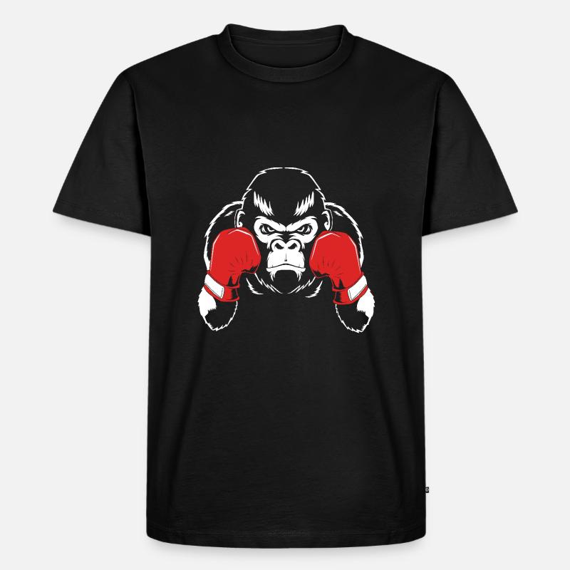 Gorilla - Männer Premium Bio T-Shirt - Schwarz