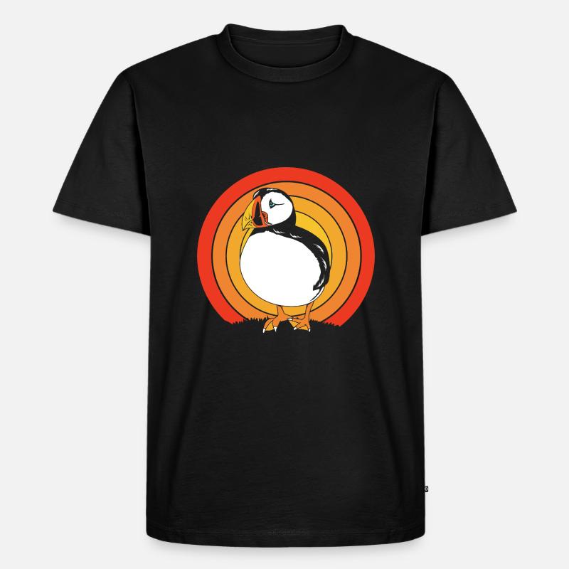 Papageientaucher Puffin - Männer Premium Bio T-Shirt - Schwarz