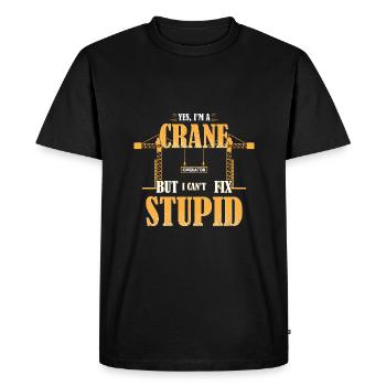 Grue - T-shirt Premium bio Homme - noir - Devant - Nico (187cm)