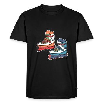 Patins à roulettes Patins à roues alignées - T-shirt Premium bio Homme - noir - Devant - Nico (187cm)