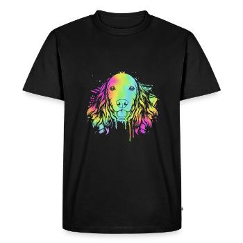 Cocker Spaniel - Men's Premium Organic T-Shirt - black - Front - Nico (187cm)