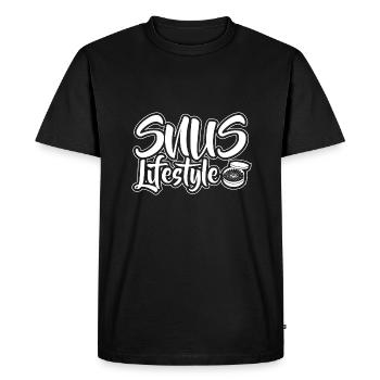 Snus smokeless non-smoking nicotine anti-smokers - Men's Premium Organic T-Shirt - black - Front - Nico (187cm)