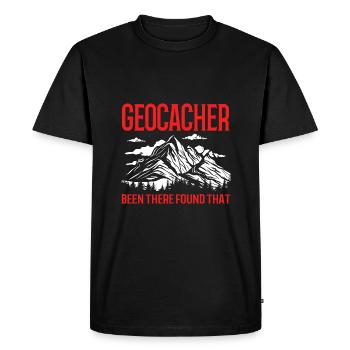 Géocaching Géocache Géocacher - T-shirt Premium bio Homme - noir - Devant - Nico (187cm)