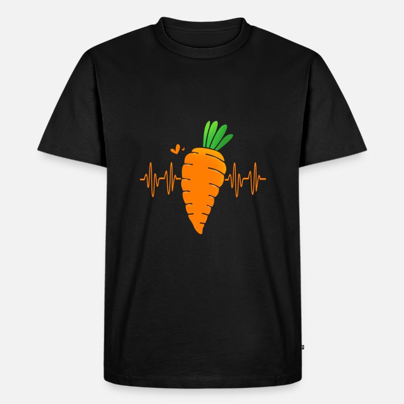 Karotte Gemüse - Männer Premium Bio T-Shirt - Schwarz