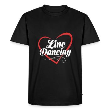 Danse en ligne - T-shirt Premium bio Homme - noir - Devant - Nico (187cm)