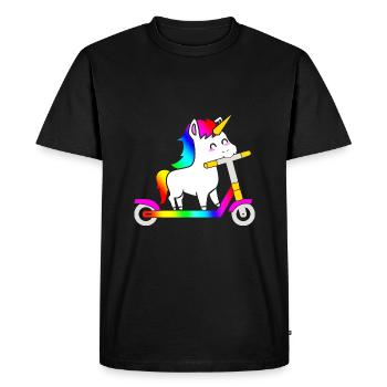 Scooter Roller - Men's Premium Organic T-Shirt - black - Front - Nico (187cm)