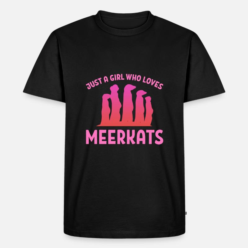 Erdmännchen Mädchen Tochter - Männer Premium Bio T-Shirt - Schwarz