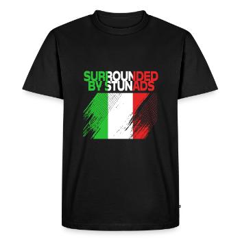 Italien Italie Italie - T-shirt Premium bio Homme - noir - Devant - Nico (187cm)