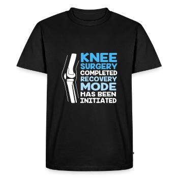 Knee Surgery - Men's Premium Organic T-Shirt - black - Front - Nico (187cm)