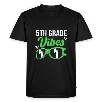 5th Grade - Men's Premium Organic T-Shirt - black - Front - Nico (187cm)