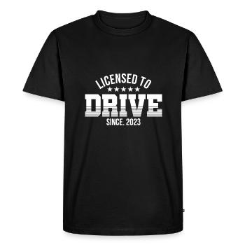 Driver's license 2023 driving test passed gift - Men's Premium Organic T-Shirt - black - Front - Nico (187cm)