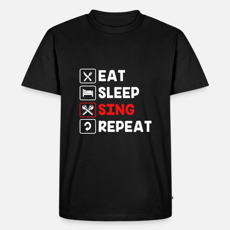 Karaoke - Männer Premium Bio T-Shirt - Schwarz