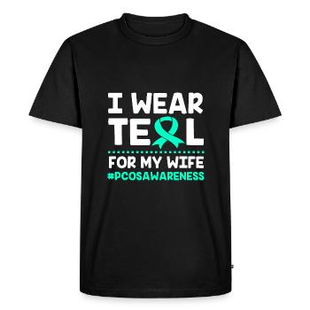 Sensibilisation au SOPK - T-shirt Premium bio Homme - noir - Devant - Nico (187cm)