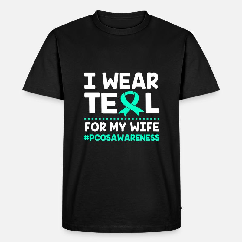 Pcos-Bewusstsein - Männer Premium Bio T-Shirt - Schwarz