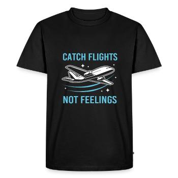 Pilote d’avion - T-shirt Premium bio Homme - noir - Devant - Nico (187cm)