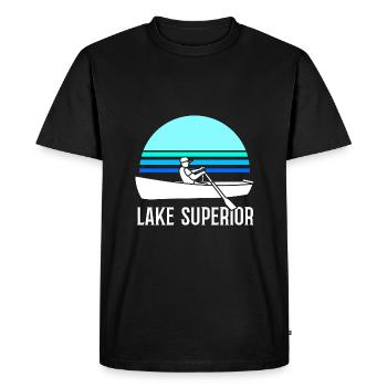Great Lakes - Men's Premium Organic T-Shirt - black - Front - Nico (187cm)