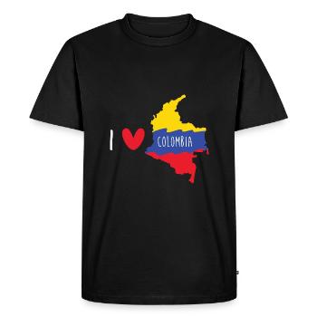 Colombie - T-shirt Premium bio Homme - noir - Devant - Nico (187cm)