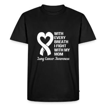 Poumon survivant du cancer du poumon - T-shirt Premium bio Homme - noir - Devant - Nico (187cm)