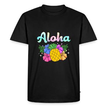 Maui Hawaï Hawaïen - T-shirt Premium bio Homme - noir - Devant - Nico (187cm)