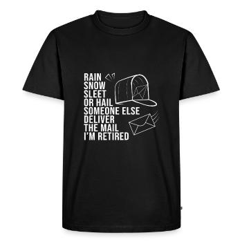 Facteur - T-shirt Premium bio Homme - noir - Devant - Nico (187cm)