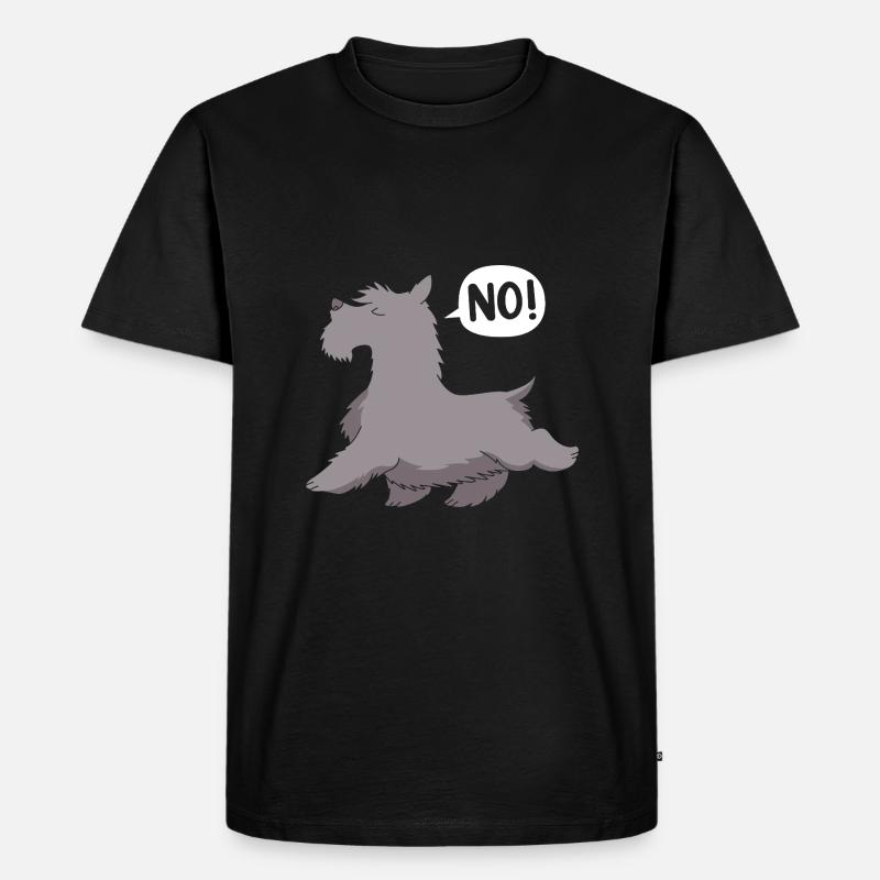 Scottish Terrier - Männer Premium Bio T-Shirt - Schwarz