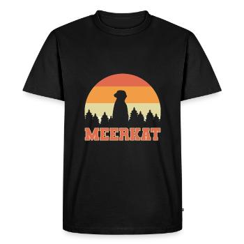 Meerkat - Men's Premium Organic T-Shirt - black - Front - Nico (187cm)