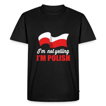 Pologne Polonais - T-shirt Premium bio Homme - noir - Devant - Nico (187cm)