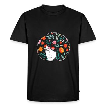 Afro Latina - T-shirt Premium bio Homme - noir - Devant - Nico (187cm)