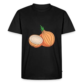 onion - Men's Premium Organic T-Shirt - black - Front - Nico (187cm)