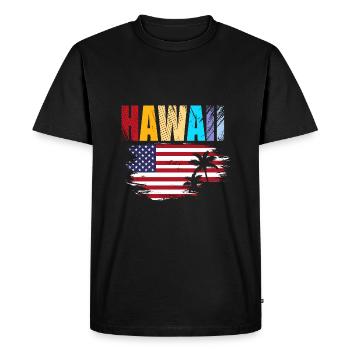 Maui Hawaï Hawaïen - T-shirt Premium bio Homme - noir - Devant - Nico (187cm)
