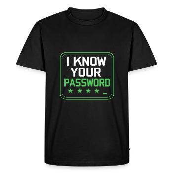 Cybersecurity Cyber Programmer Hacker - Men's Premium Organic T-Shirt - black - Front - Nico (187cm)