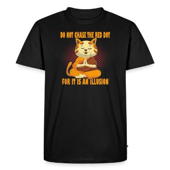 Ne poursuivez pas le chat red dot yoga - T-shirt Premium bio Homme - noir - Devant - Nico (187cm)