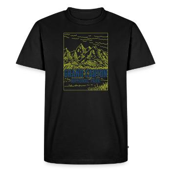 Parc national du Grand Canyon Minimaliste Rétro - T-shirt Premium bio Homme - noir - Devant - Nico (187cm)