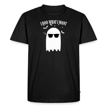 Je boo ce que je veux Halloween - T-shirt Premium bio Homme - noir - Devant - Nico (187cm)