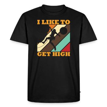 Escalade J’aime faire du bloc - T-shirt Premium bio Homme - noir - Devant - Nico (187cm)